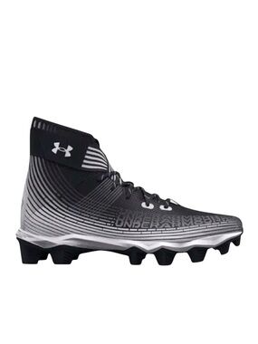 Under Armour Black White UAF Hightop Cleats Mens size 13